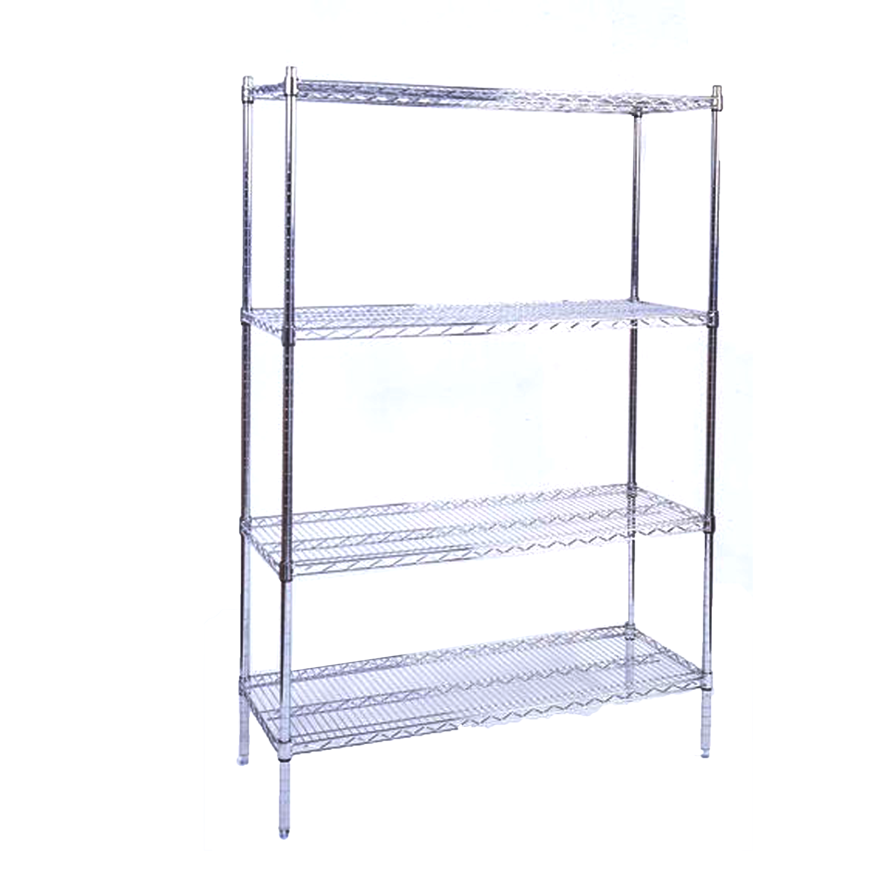 ETAGERE SUR PIED 4 NIVEAUX EN ACIER CHROME 1500X460X1830